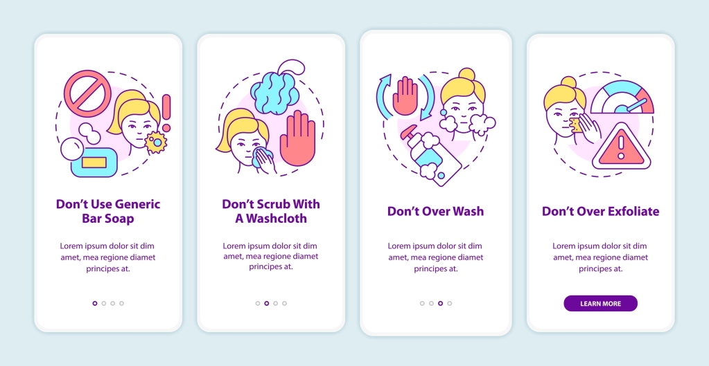 不適切なスキンケア