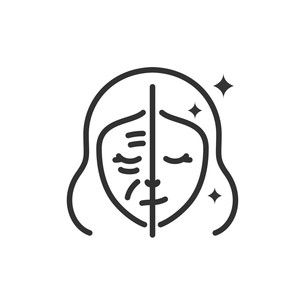 加齢による肌のたるみ