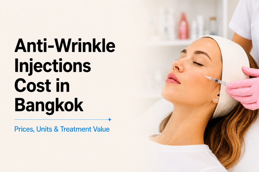 Woman receiving anti-wrinkle injections in Bangkok. Learn about Botox cost, treatment units, pricing, and natural-looking results at Bibi Clinic.