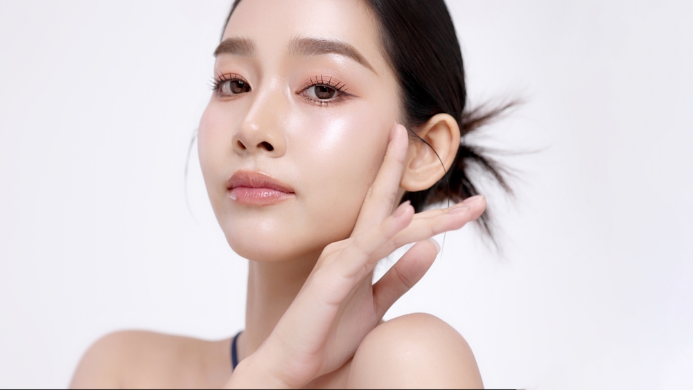Healthy glowing skin after professional skin booster treatment at an aesthetic clinic